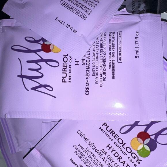 Pureology air dry hydrate packs travel hair care